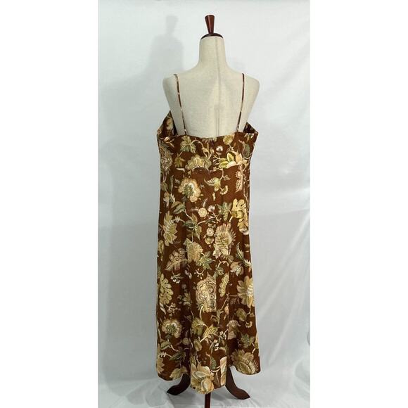 SEZANE Sz 46 14 Chiaretta Dress Adana
Maxi Brown Floral Linen Blend NWT - Picture 8 of 14
